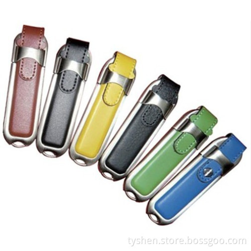 1GB-64GB Rectangular Leather USB Flash Drive